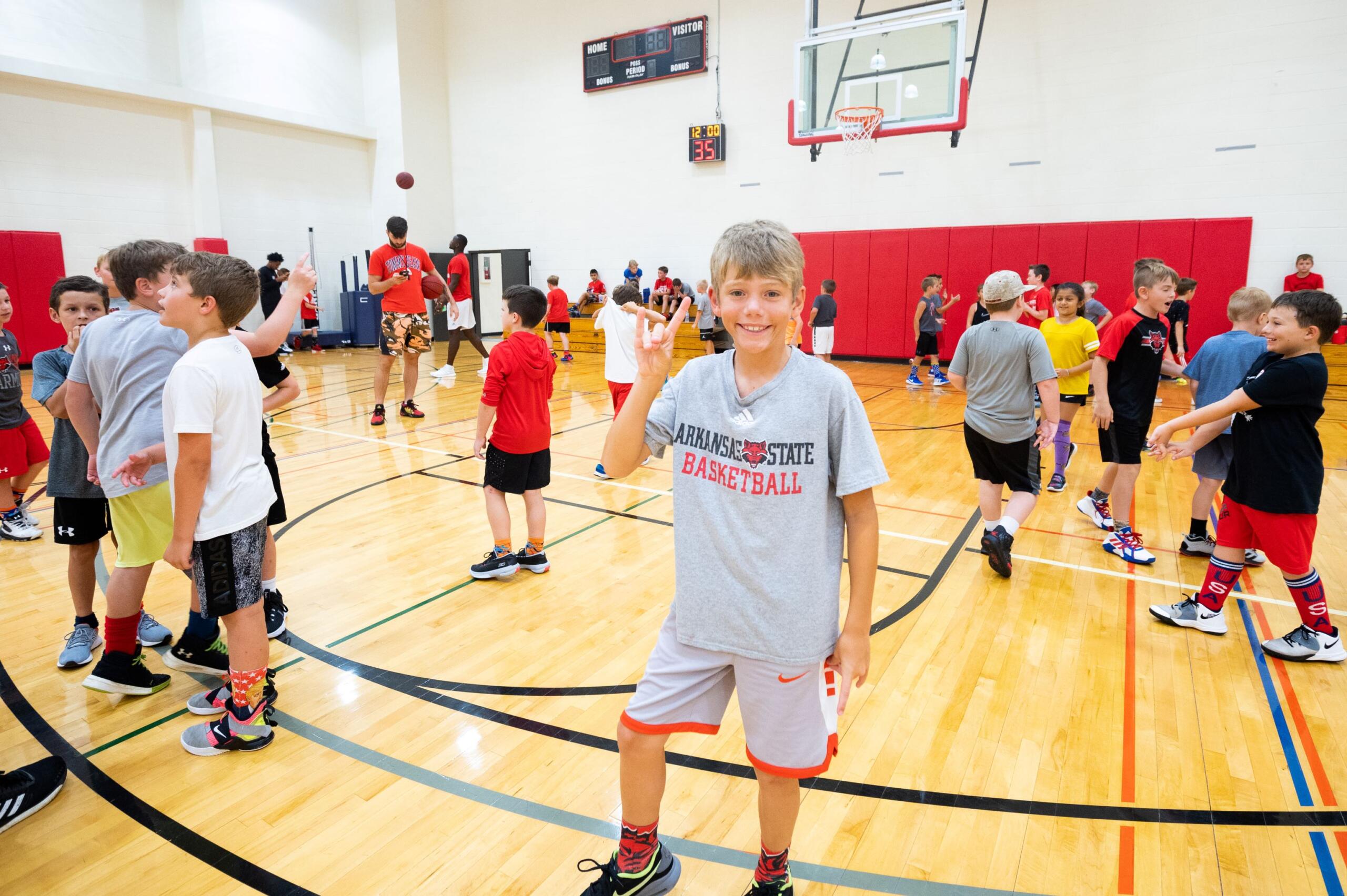 Arkansas State University hosts a basketball camp for K-12 students
