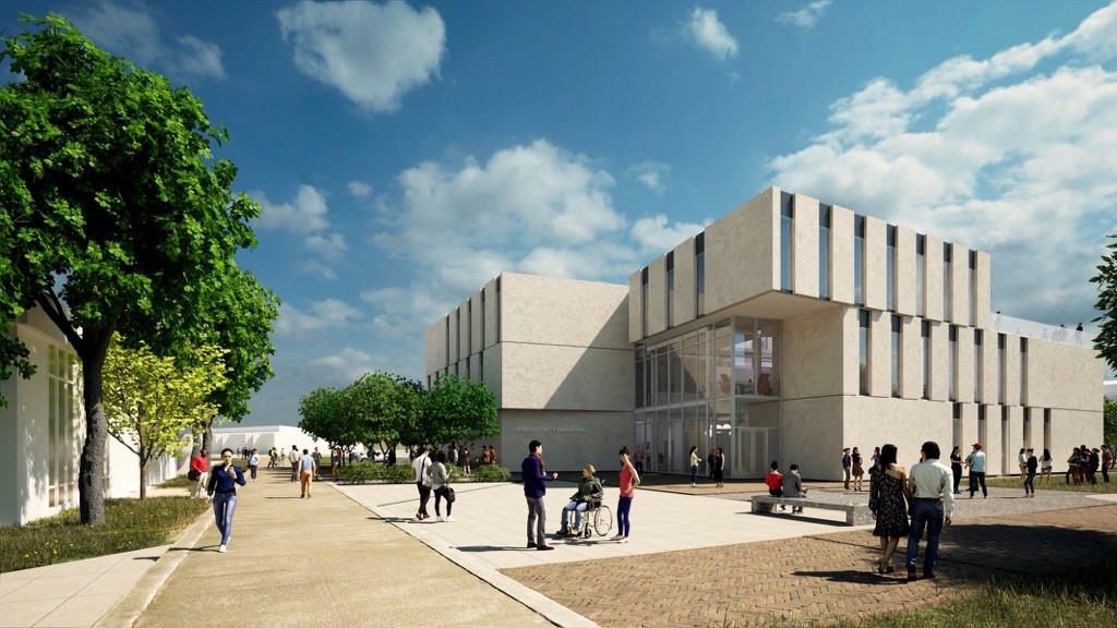 Architectural concept of the Windgate Art and Innovation Center at Arkansas State University in Jonesboro
