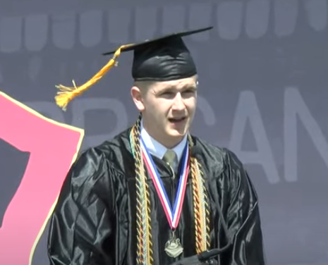 Jonesboro High School Salutatorian Luke Baltz Speaks at Graduation