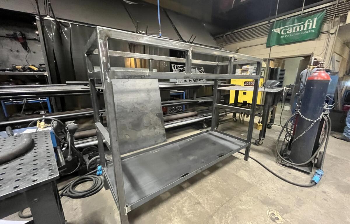 A completed bunk for the Craighead County Detention Center.
