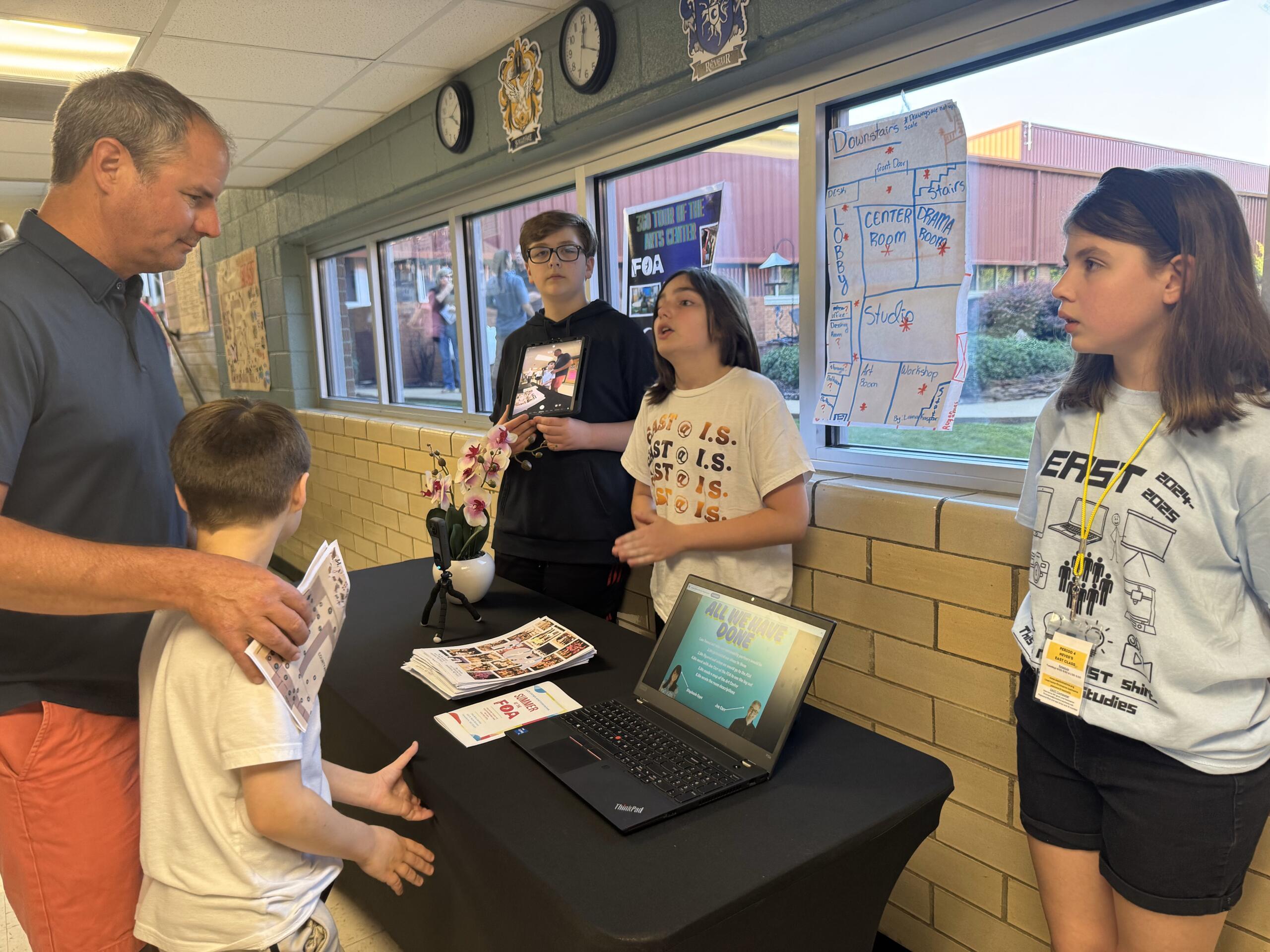 EAST students presenting their project.