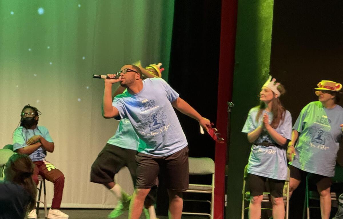 Abilities Unlimited adult clients perform during the LEAP Showcase.