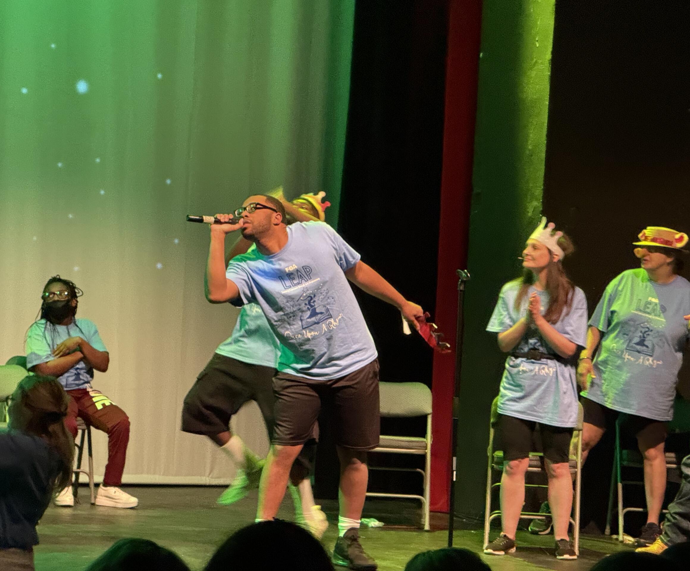 Abilities Unlimited adult clients perform during the LEAP Showcase.