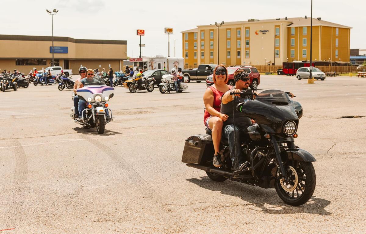 Riders during the inaugural Ride Against Trafficking, held in 2021.