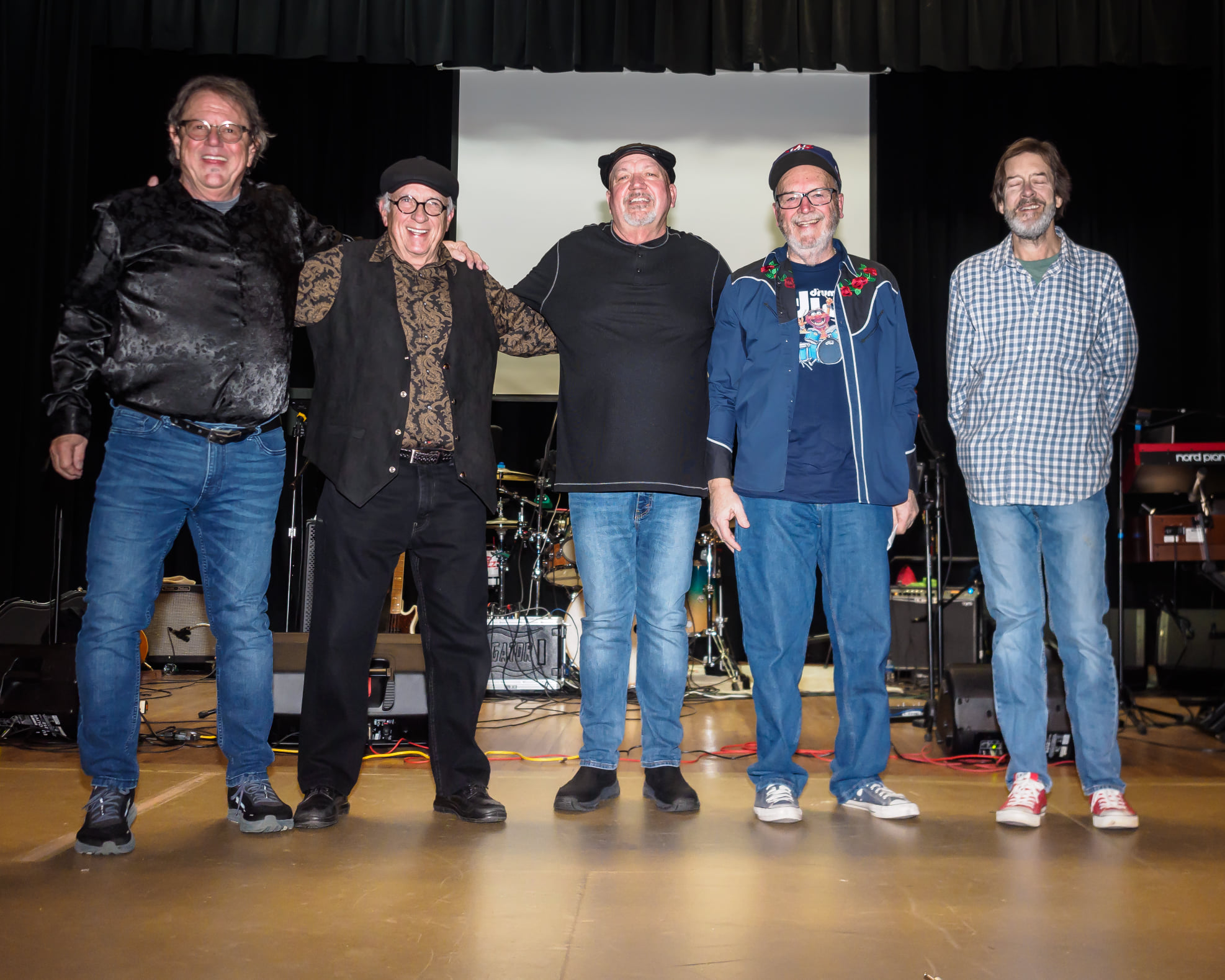 Guitarist Sonny Hunt with members of Nightwing