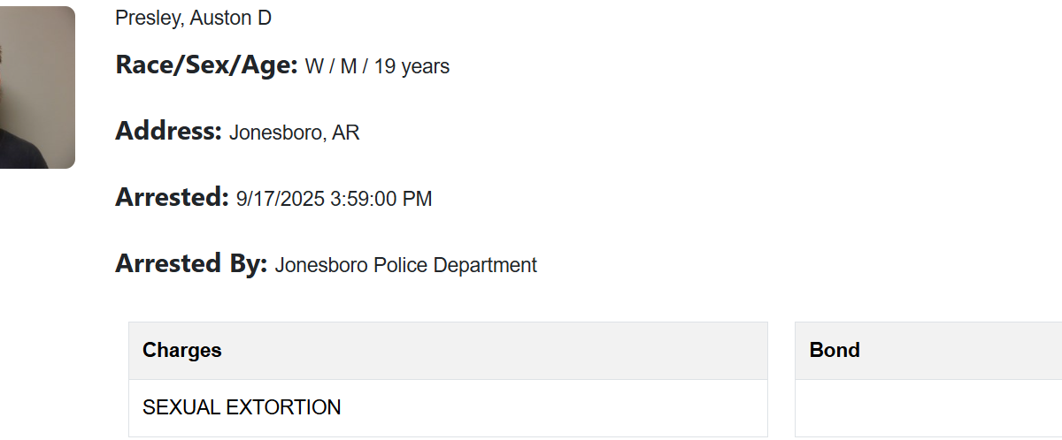 Jonesboro man accused of sexual extortion, stalking given $100K bond ...