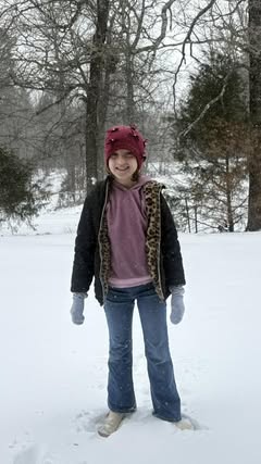 little girl in snow