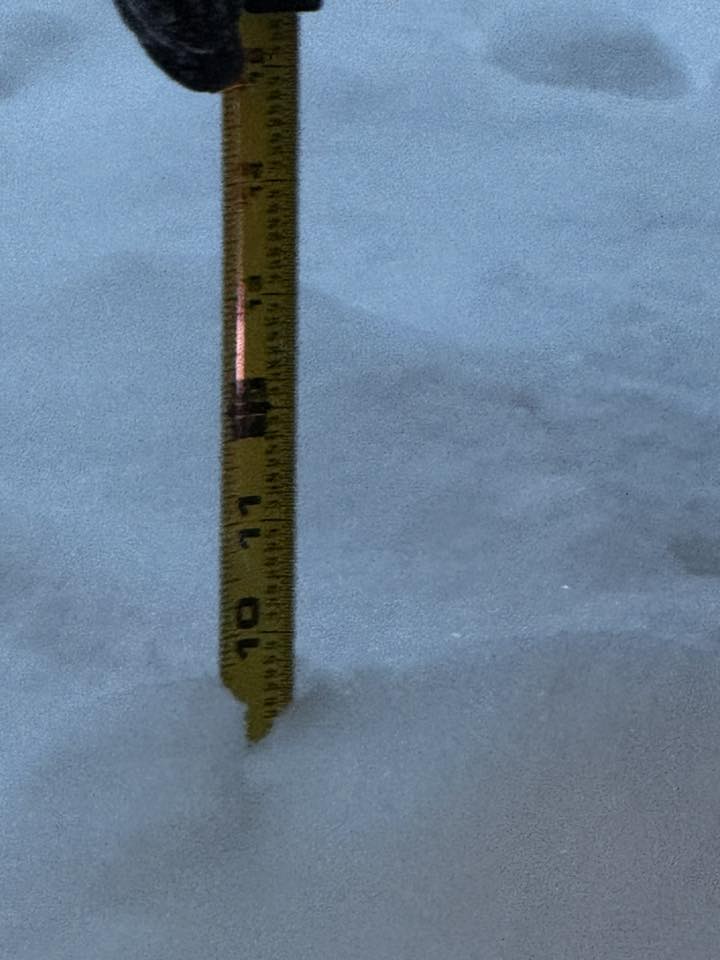 yardstick showing snowfall