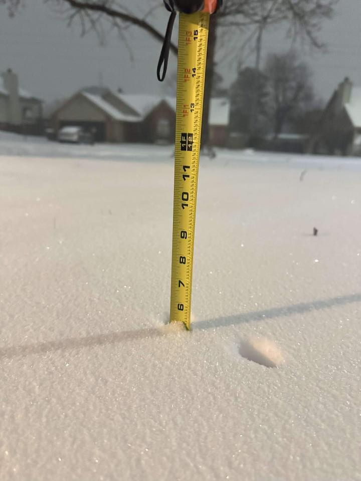 yardstick showing snowfall