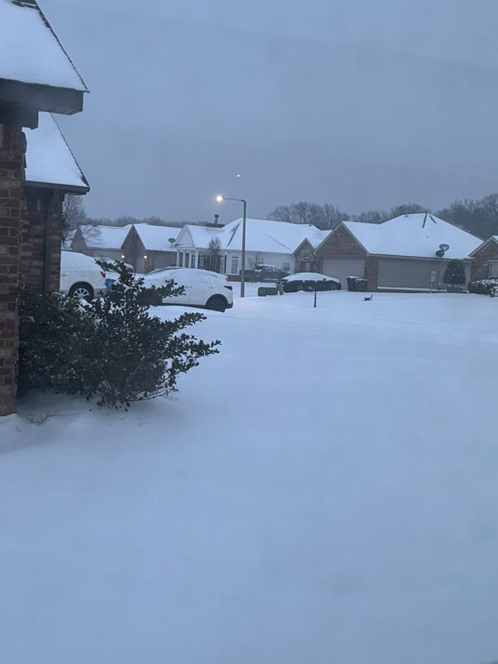 street covered in snow