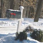 mailbox in the snow