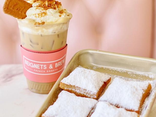 coffee and beignets from beignets and brews