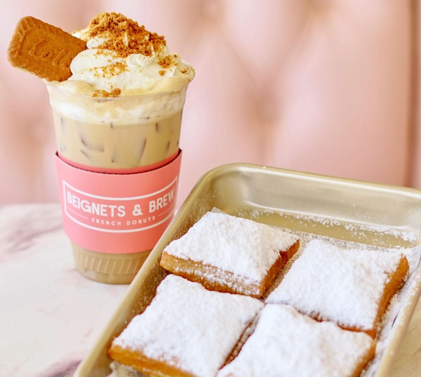 coffee and beignets from beignets and brews