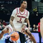 basketball player from A-State with 2 on jersey