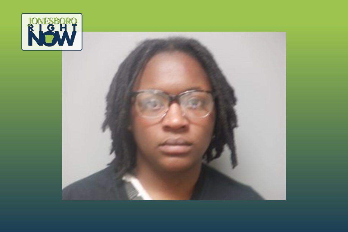 mug shot of african american woman with glasses