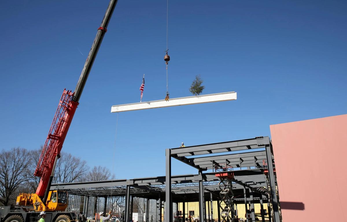 beam placed at brookland topping off