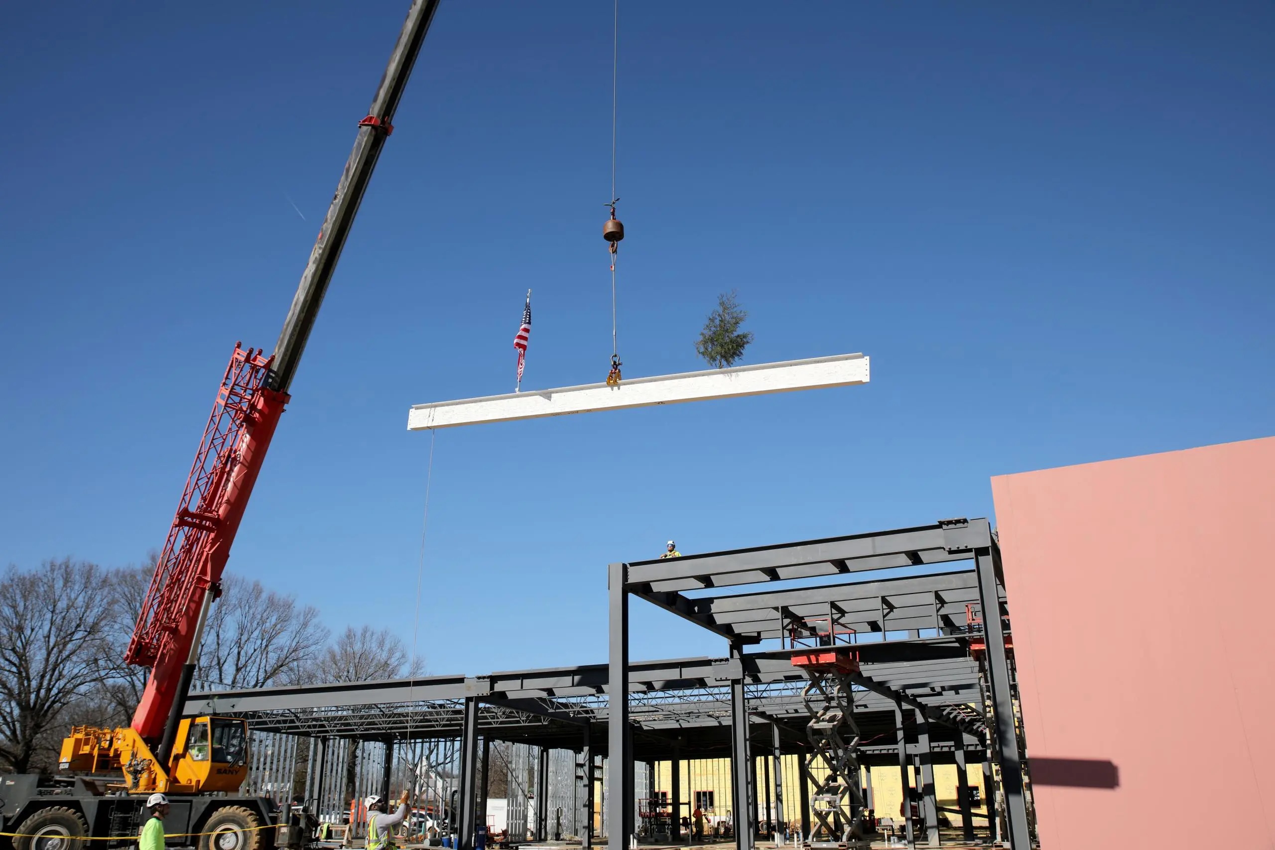 beam placed at brookland topping off