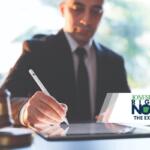 Attorney writingon ipad