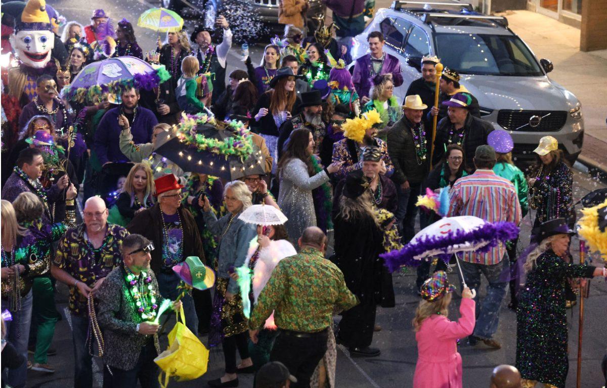 mardi gras parade in downtown jonesboro