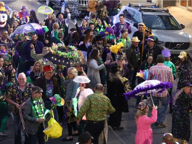 mardi gras parade in downtown jonesboro