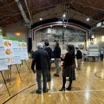 residents look at boards at earle belle community center for plan jonesboro