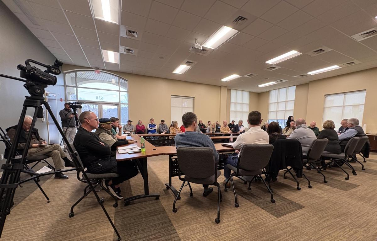 members of the Jonesboro Parks and Recreation Advisory Committee and public services committee meet.