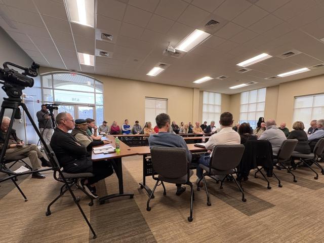 members of the Jonesboro Parks and Recreation Advisory Committee and public services committee meet.