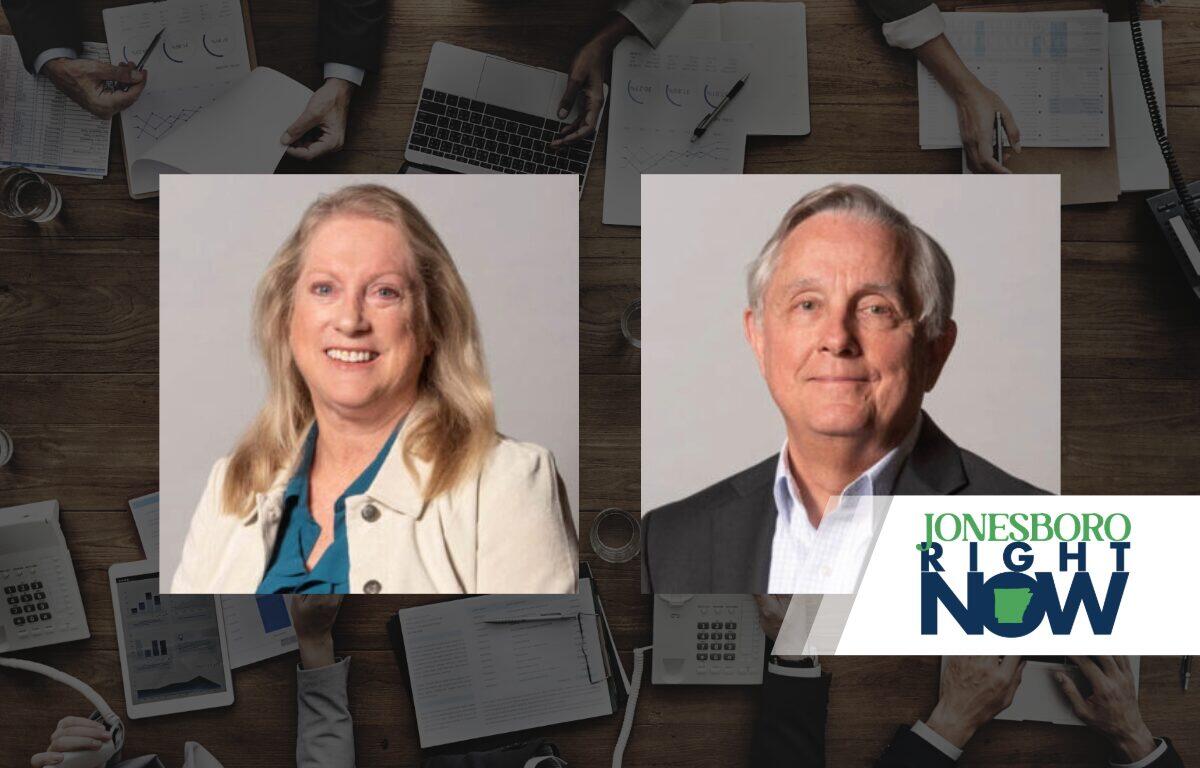 Laura Miller and Robert Bahn headshots over computer background