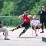 Junior Arkansas State track and field thrower Menachem Chen
