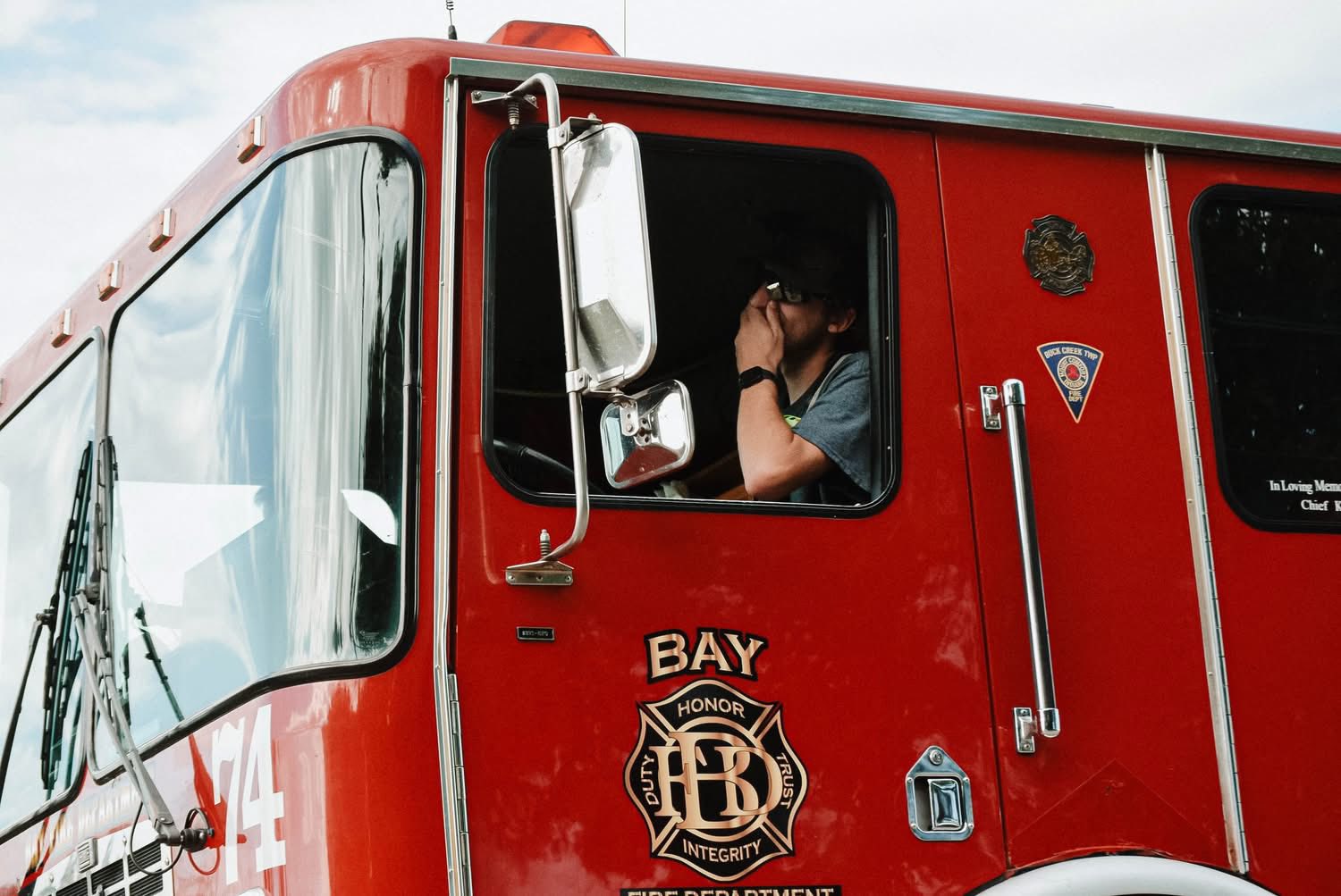 First Responders Gather in Procession to Honor Fallen Bay Firefighter ...