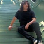 young man on stairwell