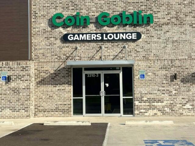 front of coin goblin gamers lounge