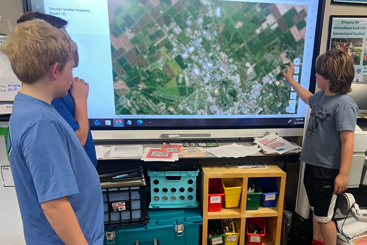 EAST Students presenting Tornado Project