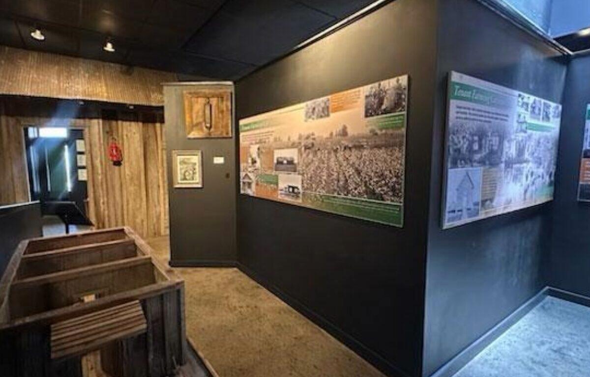 An interior display at the Southern Tenant Farmers Museum.