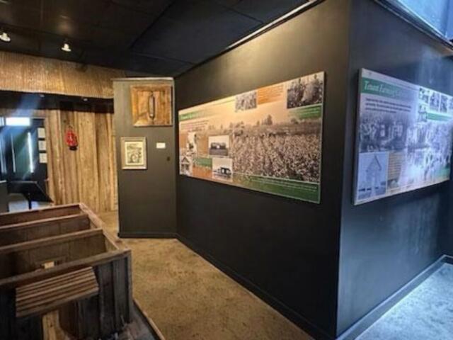An interior display at the Southern Tenant Farmers Museum.