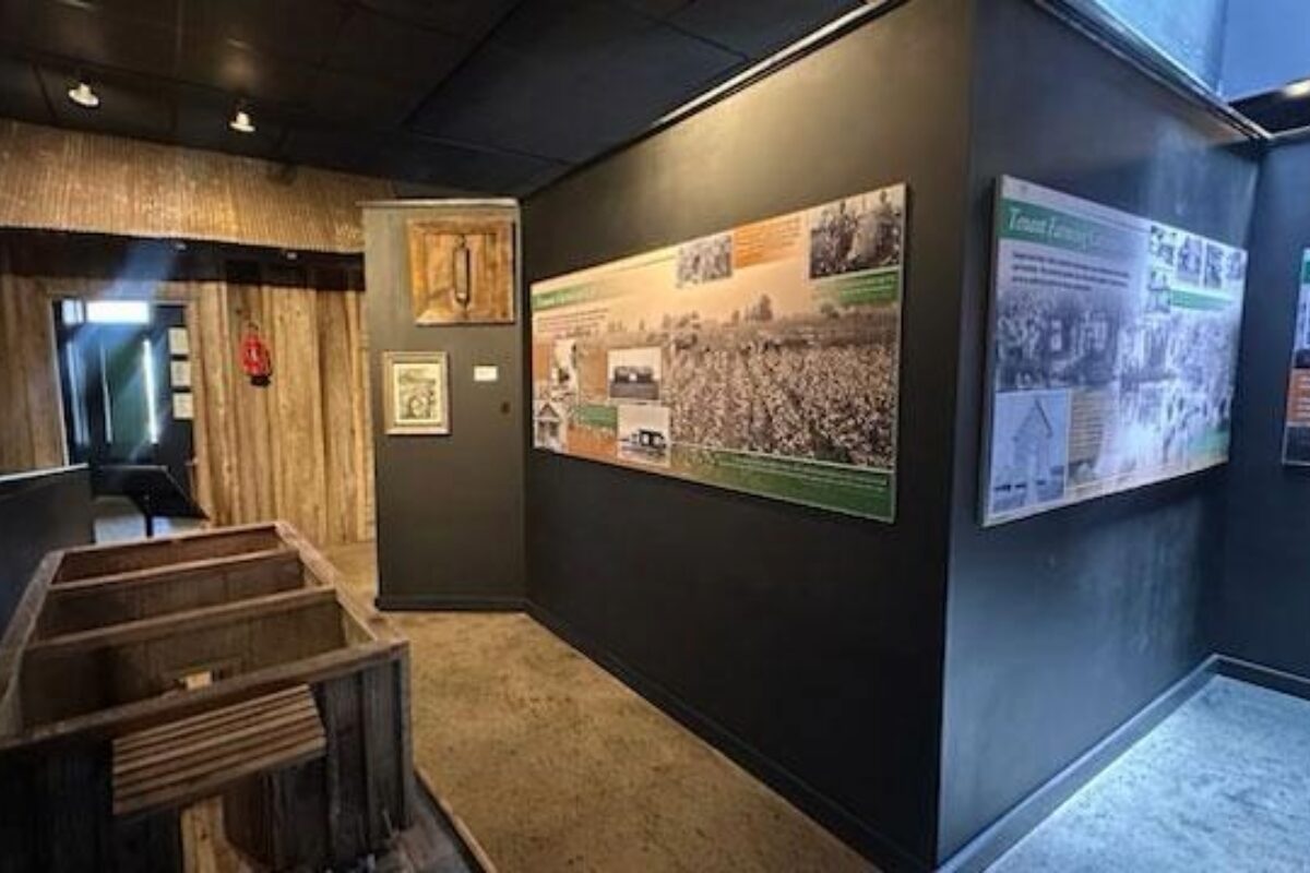 An interior display at the Southern Tenant Farmers Museum.
