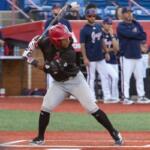 baseball player at abt for redwolves