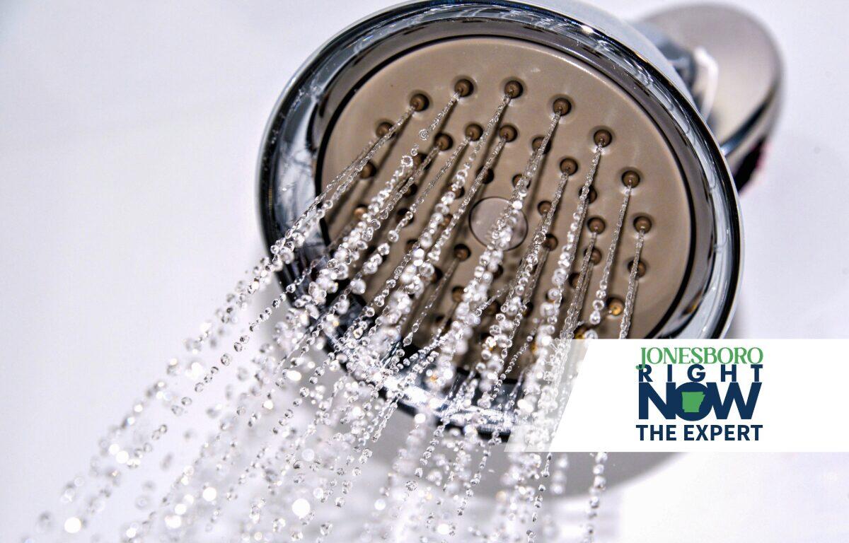 Shower head with water