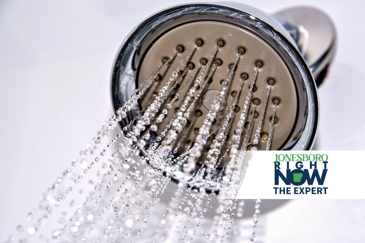 Shower head with water