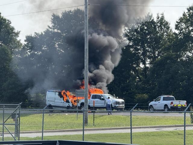 Vehicle Erupts in Flames Following Crash