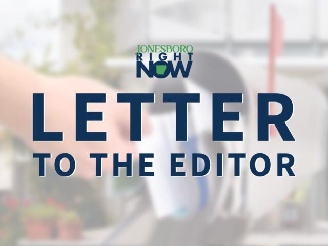 Graphic announcing a 'Letter to the Editor' feature for Jonesboro Right Now site.