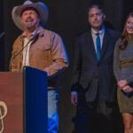 Garth Brooks speaks during the induction of Allen Reynolds into the Arkansas Country Music Hall of Fame at the Arkansas Country Music Awards at Reynolds Performance Hall on June 1, 2026, in Conway, Arkansas. (Photo by Jason Epperson/Eppic Shots)