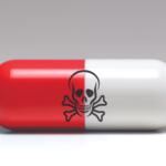 pill with skull and cross bones