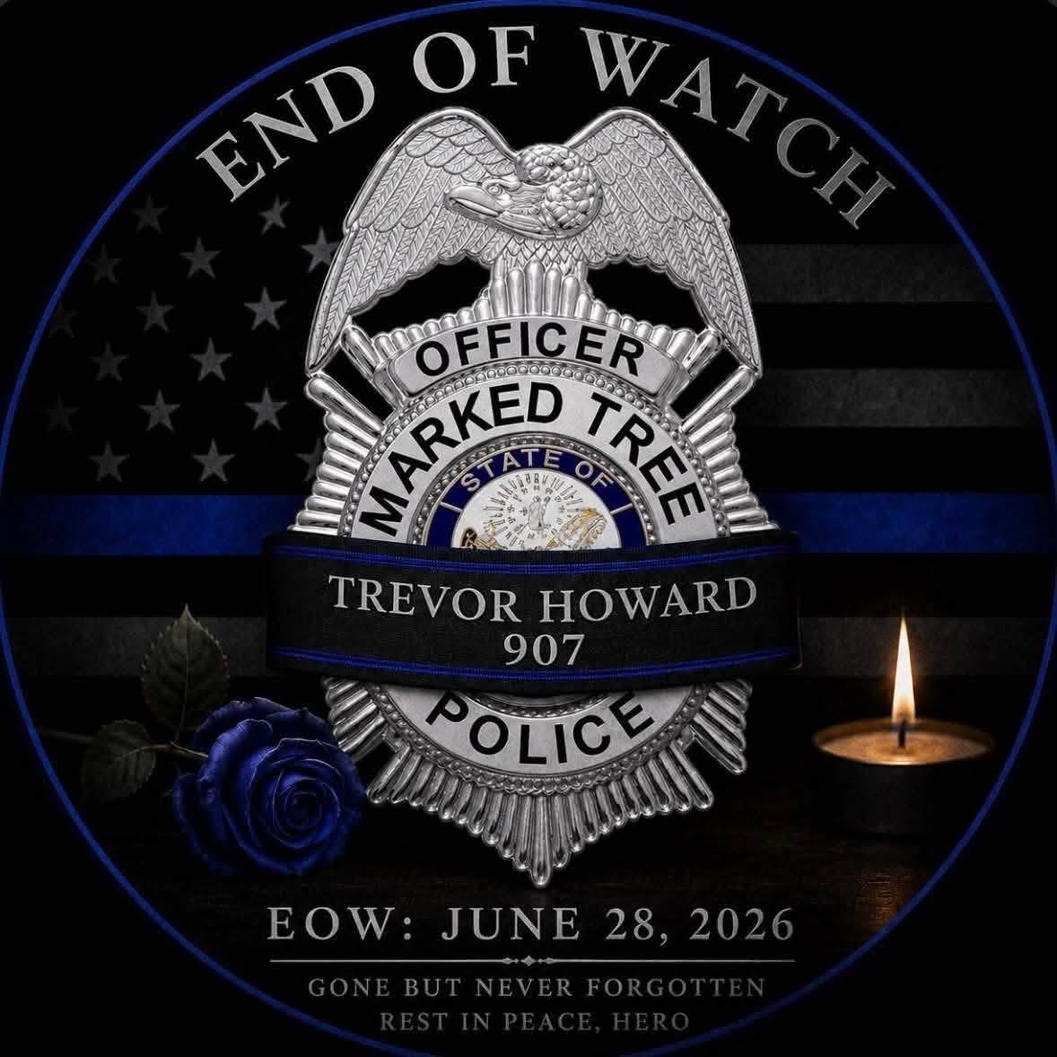 Marked Tree Police Officer Trevor Howard Killed in Patrol Vehicle Accident