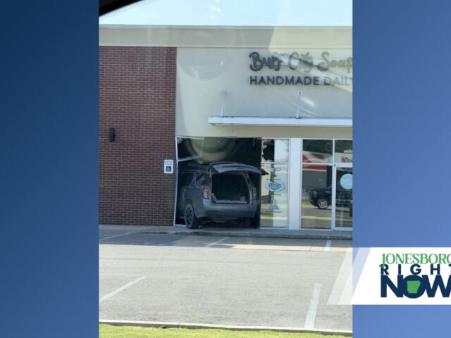 Vehicle inside the Buff City Soap in Jonesboro