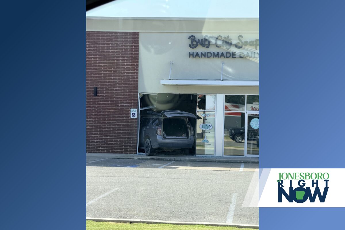 Vehicle inside the Buff City Soap in Jonesboro