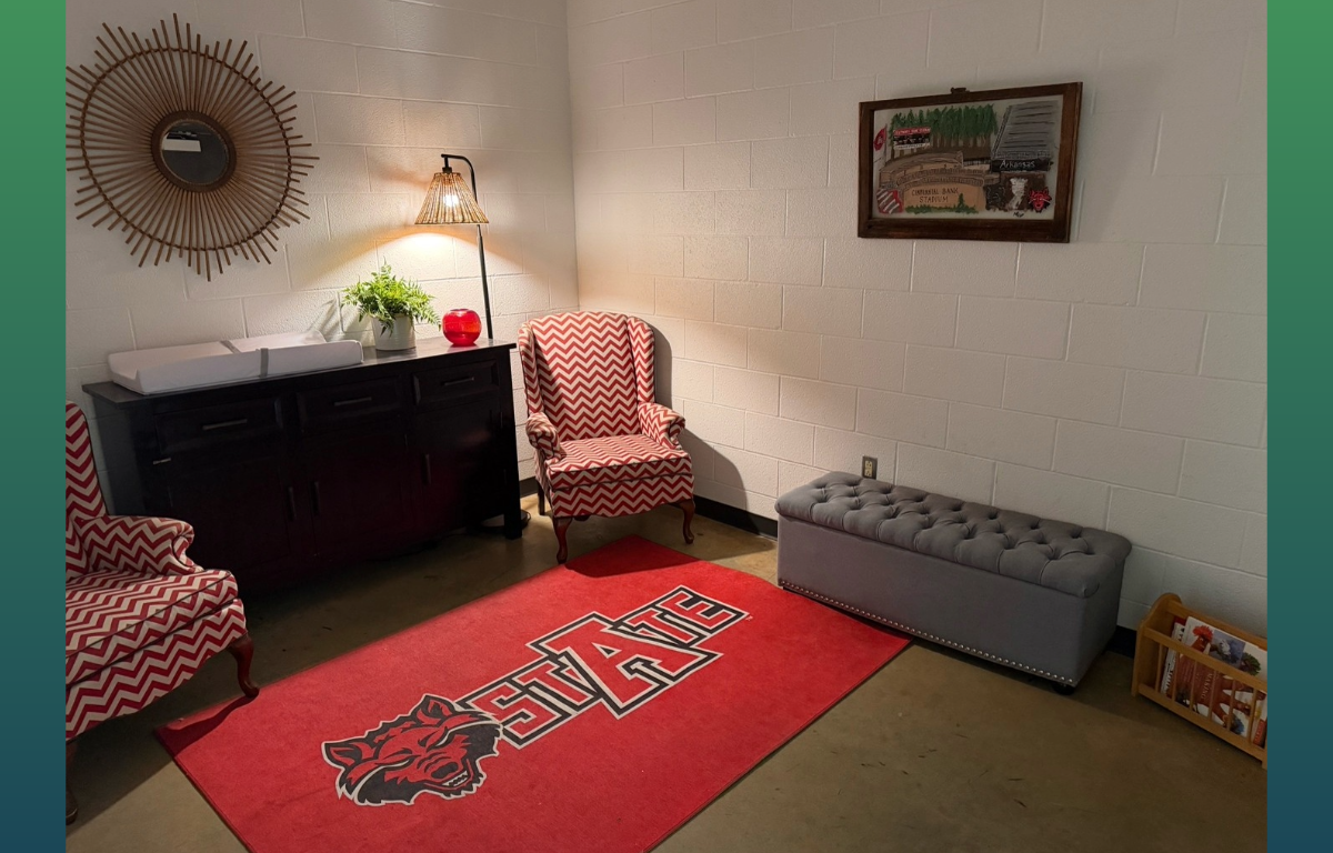 A-State Is Making Room for Families New family space at Centennial Bank Stadium aims to make game day more welcoming for parents and children.