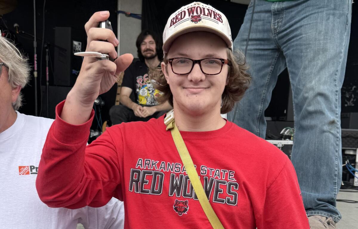 More than 3,000 people attended Saturday’s event at Cavenaugh CDJR, where 20-year-old ASU freshman Cayden Stevenson won his first vehicle ever.