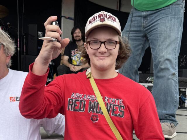 More than 3,000 people attended Saturday’s event at Cavenaugh CDJR, where 20-year-old ASU freshman Cayden Stevenson won his first vehicle ever.