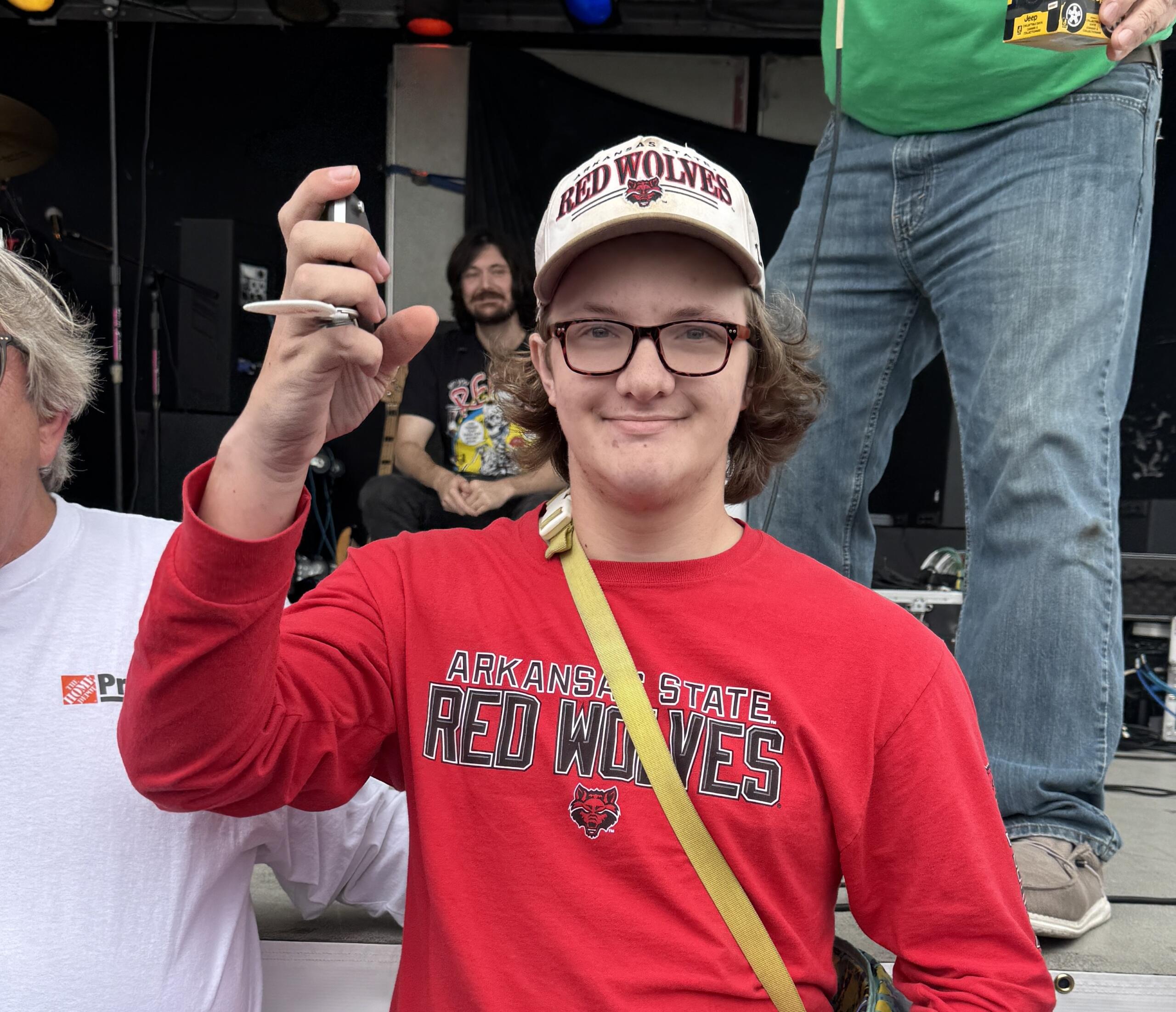 More than 3,000 people attended Saturday’s event at Cavenaugh CDJR, where 20-year-old ASU freshman Cayden Stevenson won his first vehicle ever.